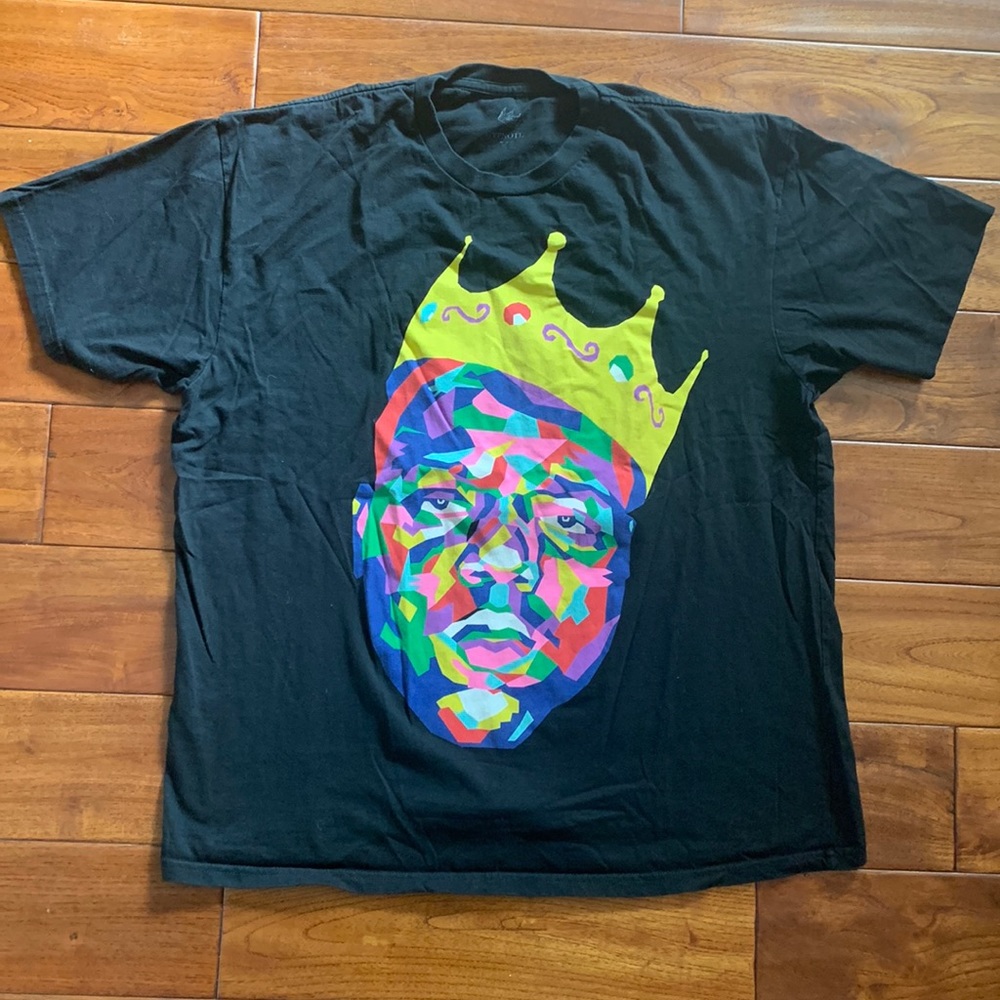 Hypnotize Multi Color Face Portrait Crown Notorious B.I.G. Biggie T-shirt XL